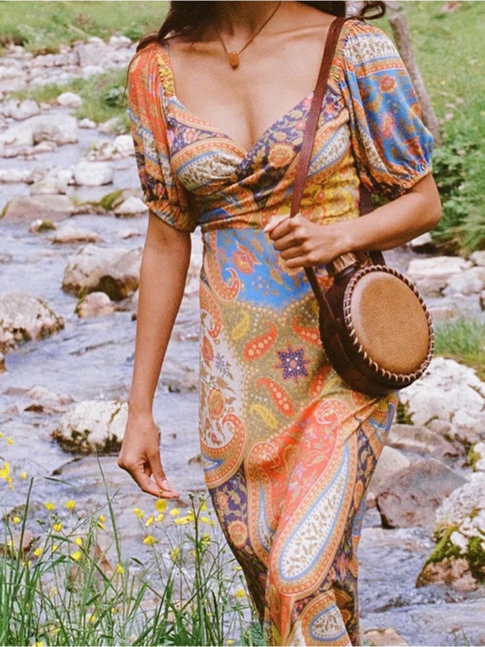 Belladonna Spell & The Gypsy Bohemian Paisley Midi Dress XL
